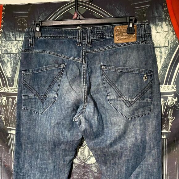 Volcom Nova Jeans Men's 34 Blue Denim Straight Leg Vintage Y2K Outdoor Casual - Picture 3 of 6